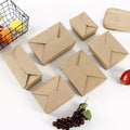 Packaging and Printing Takeaway Food Box One-time Takeaway Packaged Cowhide Lunch Box Rectangular Fast Food Lunch Box