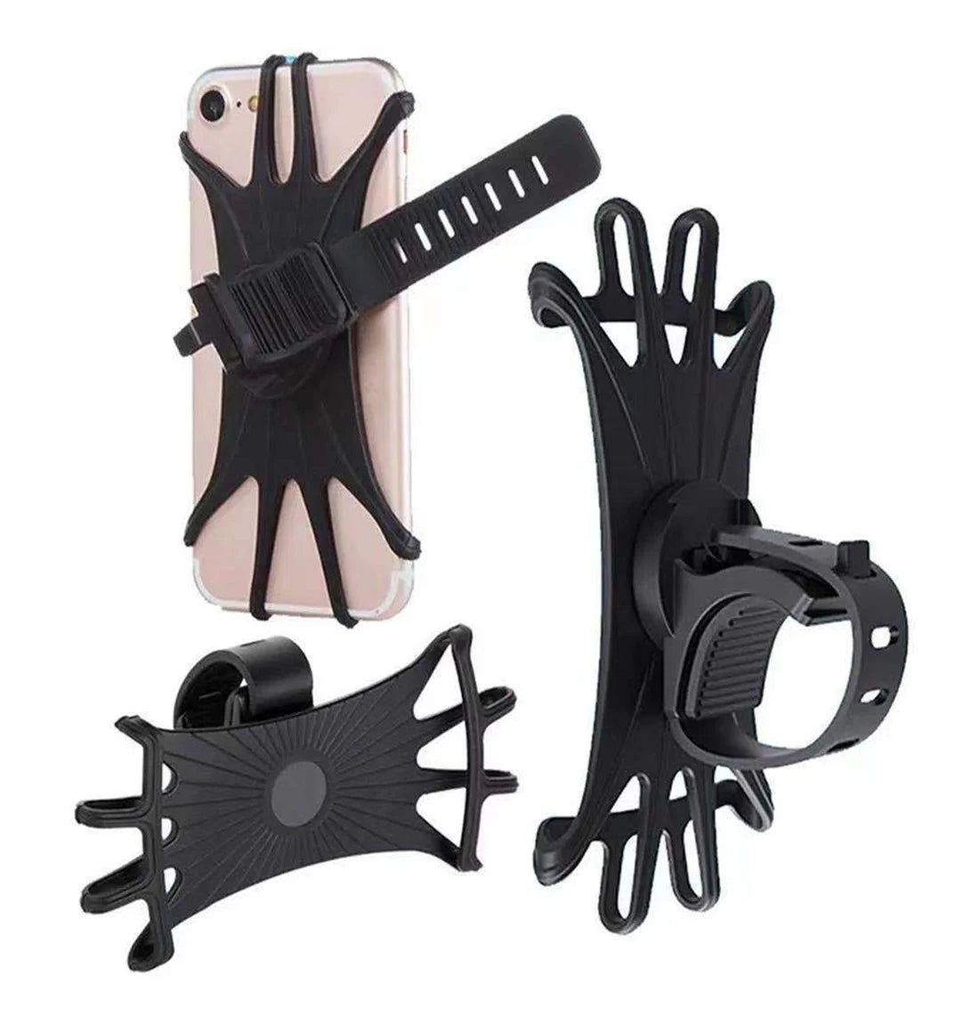 Bike Phone Stand Silicone Universal Adjustable Handlebar Mount Bicycle Mobile Phone Holder for Men and Women