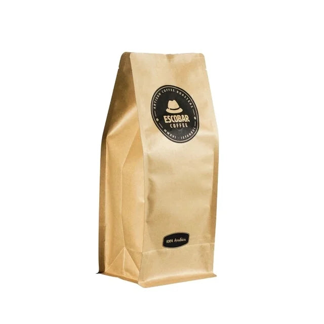 Custom Printed Matt Black Aluminum Foil 250g 1kg 12oz Flat Bottom Paper Coffee Beans Bag With Valve