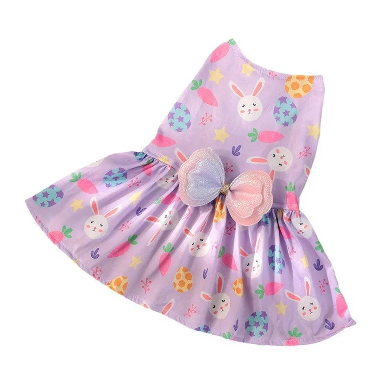 Summer Lightweight Polyester Dog Skirt Cute Breathable Quick Dry Print Decorative Pet Accessory Portable