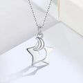 Jewelry Fashion Custom Gold Plate Women 925 Sterling Silver Star Half Moon Pendant Necklace