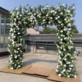EFR Wedding Decor Wedding Aisle Half Circle Arch Silk Flower Floral Artificial White pink Flower Table Garland Arch Runner