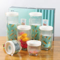 Set of Glass Storage Jars with Lids Glass Storage Jar Kitchen Canisters Glass Storage Jar