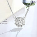 Gra Fine Jewelry 925 Sterling Silver White Gold Romantic Design 0.5 Carat Sunflower Moissanite Pendant Necklace Women