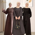 2023 Loriya Islamic Clothing Black Abaya for Muslim Girls Modest Dresses Abaya Wholesale for Muslim Girls Islamic Abaya