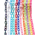 Acrylic Chain AB Colors for Hand Bag Keychain DIY Craft 100 Strands/bag Factory Supply Plastic Links Jewelry Making Part