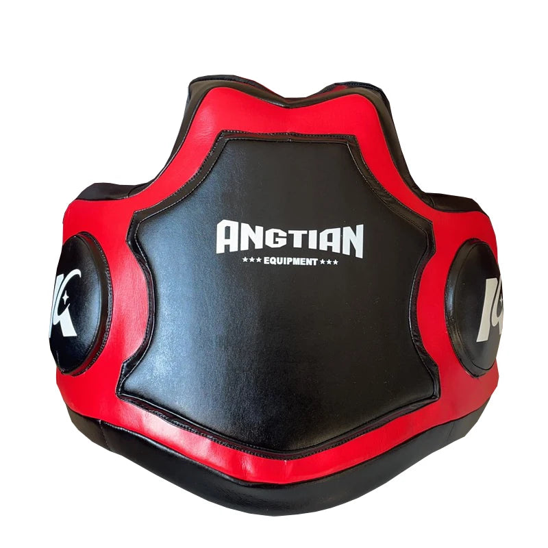 ANGTIAN China Custom Leather Classic Boxing Body Protector Boxing MMA Muay Thai Training Chest Guard