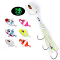 Luminous Metal Jig 100g 150g 200g 250g 300g Squid Skirt Assist Hook Rig Jig Head Fishing Lure Octopus Jigging Rigs