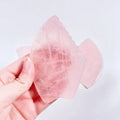 Huiying Beauty and Health Body Rose Quartz Spiky Shape Scraping Massage Facial Gua Sha Tool