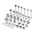 Modern L-Shape Stainless Steel Wall Bracket Stamping Rod End Holder for Wardrobe Rails Bulk Hollow Shelf Support Rail Bracket