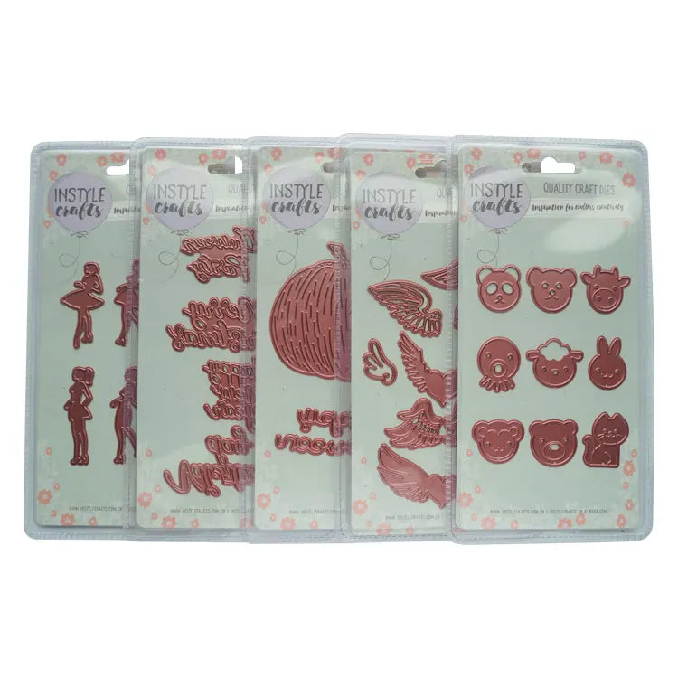 Pink Metal Cutting Dies Greeting Card Paper Diy Craft Card Making Crafts Dies for Scrapbooking