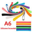 High Elastic Waterproof A6 Thin Silicone Bracelet in Colorful Book Band Novelty Gifts