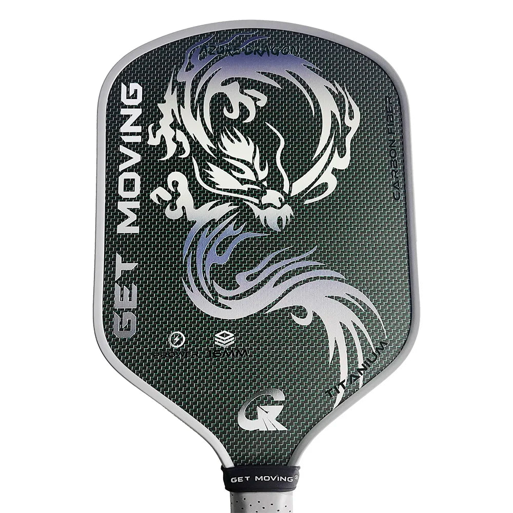 GET MOVING Cao Cap Azure Dragon China 16mm Titanium T700 Carbon Fiber PP Honeycomb Adult Pro Vot Pickleball Racket Paddle