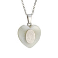 2024 Luxurious Lady Pendant Stainless Steel Jewelry Priest Religious Saint Mary Heart Shell Necklace for Women and Girls