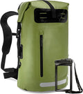 Portable Heavy Duty PVC Waterproof Dry Bag Roll-Top Closure Easy Access Front-Zippered Pocket Cushioned Padded Back Panel for