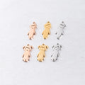 Fashion Jewelry Accessories Jewelry Findings Stainless Steel Boy and Girl Charm pendant Charm 18k Gold Platedrose Gold