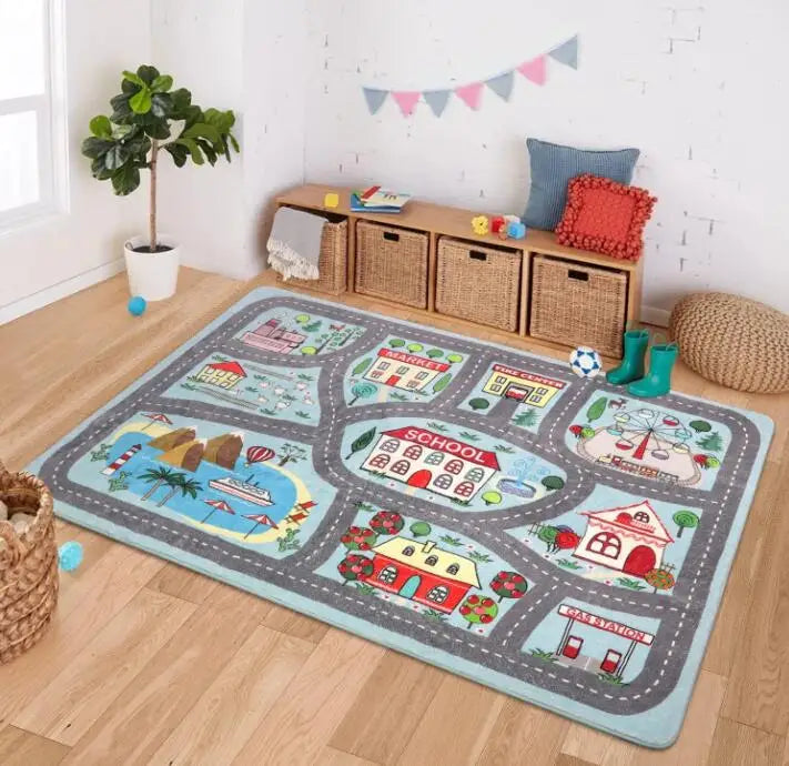 3D Cartoon Digital Printing Microfiber Rug Washable Floor Mats Kids Carpet Bedroom Custom Rug