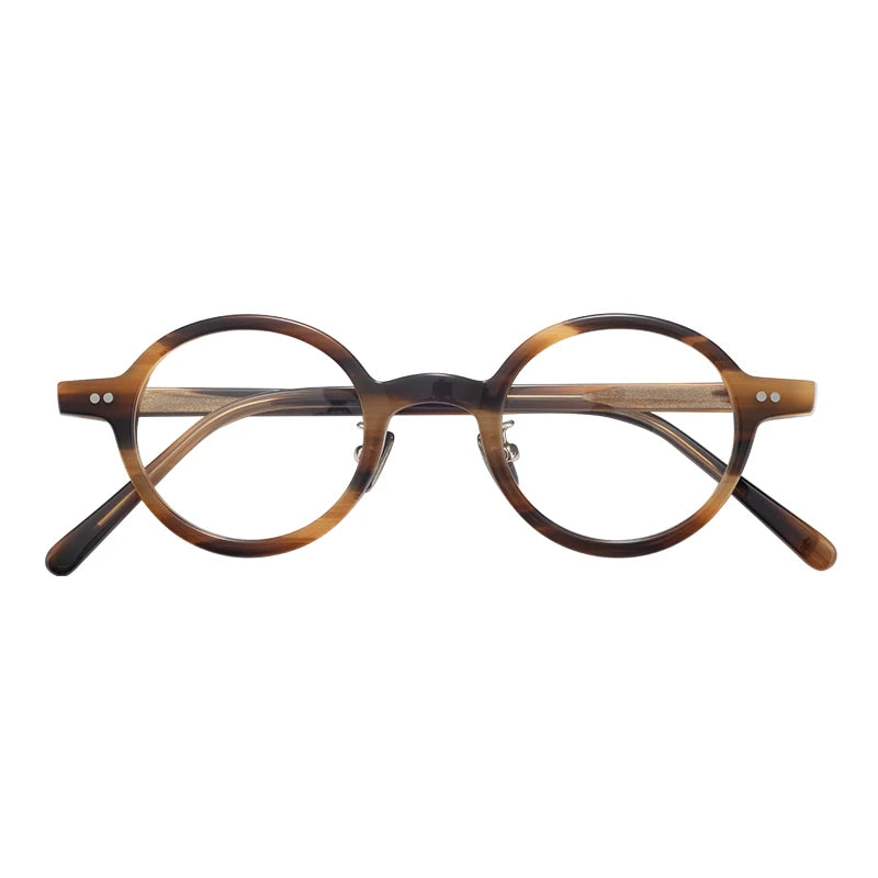 Retro Round Unisex Reading Glasses Frames for Diamond Face Shape Durable Lightweight Eyewear