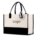 Personalization Factory Wholesale Custom Logo Plain Eco-Friendly Reusable Cotton Tote Bag Zipper Closure Medium Size Beach Use