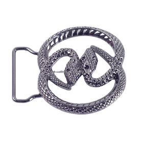 Wholesale Custom Metal Black Textured Double Snake Ring Belt Buckle Classic Buckles for Women