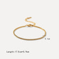 Fashion Simple Women's Jewelry Geometry Gold Snake Box Chain 316 Stainless Steel Adjustable Bracelet Wedding Anniversary Gift