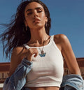Women Tops and Blouses White Tops Women Blouse Causal Sewing Crop Top Blouse
