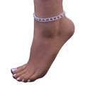 Summer Bohemia Foot Jewelry Crystal Rhinestone Anklet Bracelet Silver Plated Hollow Geometric Barefoot Anklet