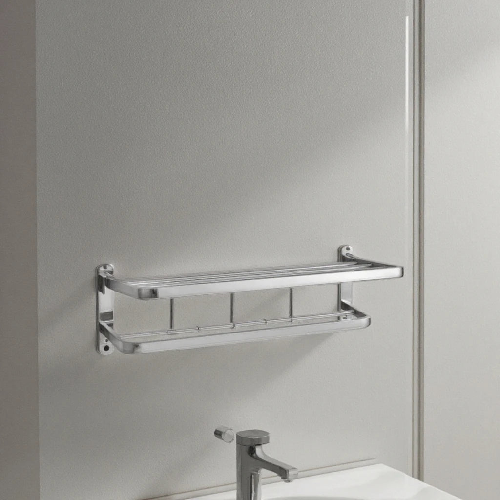Bathroom Hardware Set Wall Mounted Shelf Towel Rack Bath Organizer Set