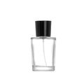 Wholesale 75ml Round Glass Perfume Bottles Empty Crimp Neck Pump Perfume Atomizer Glossy Black Cap Screen Printed