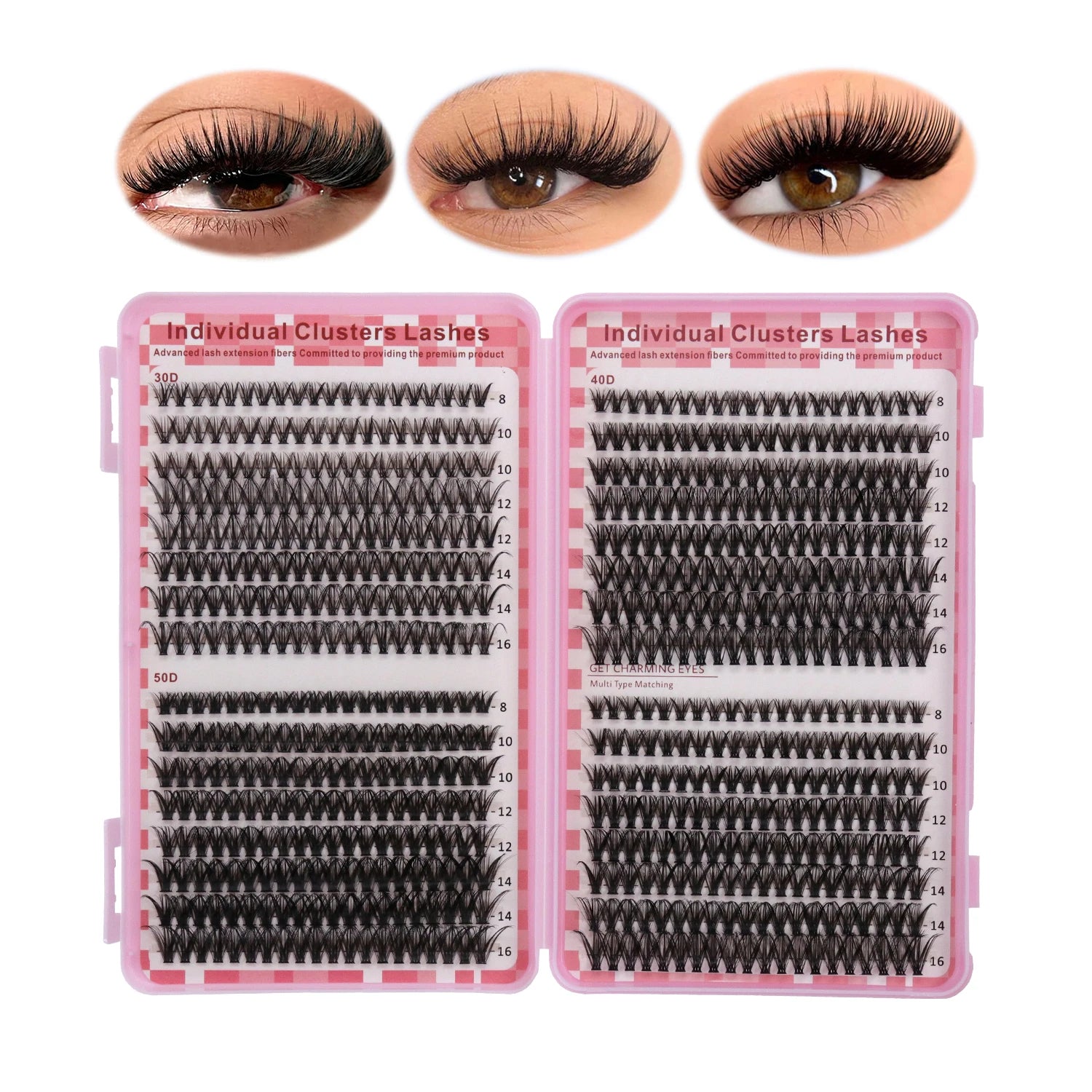 Natural Long Individual Flare Lashes Cluster False Eyelashes 10D 20D 30D 40D Individual Lashes Volume Cluster Lashes