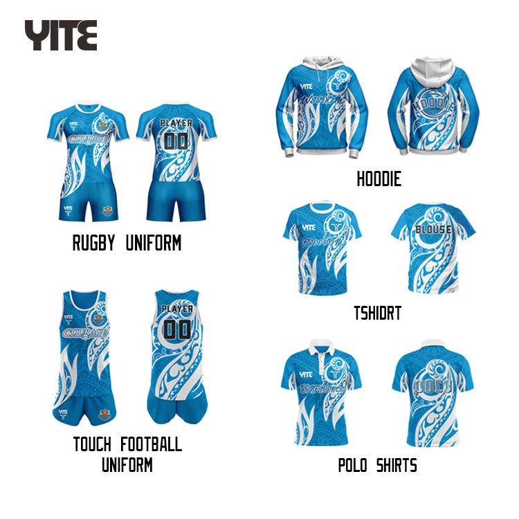Full Sublimation Printed Popular Rugby Uniform Set Wholesale Customized Your Own Rugby Jersey Wear for Training