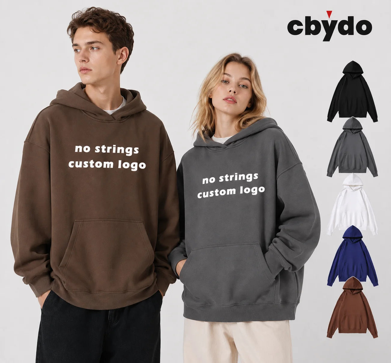 OEM Clothing Manufacturers 460g Sweatsuits With No Strings Heavyweight 100% Cotton Oversized Men's Blank Unisex Custom Hoodies