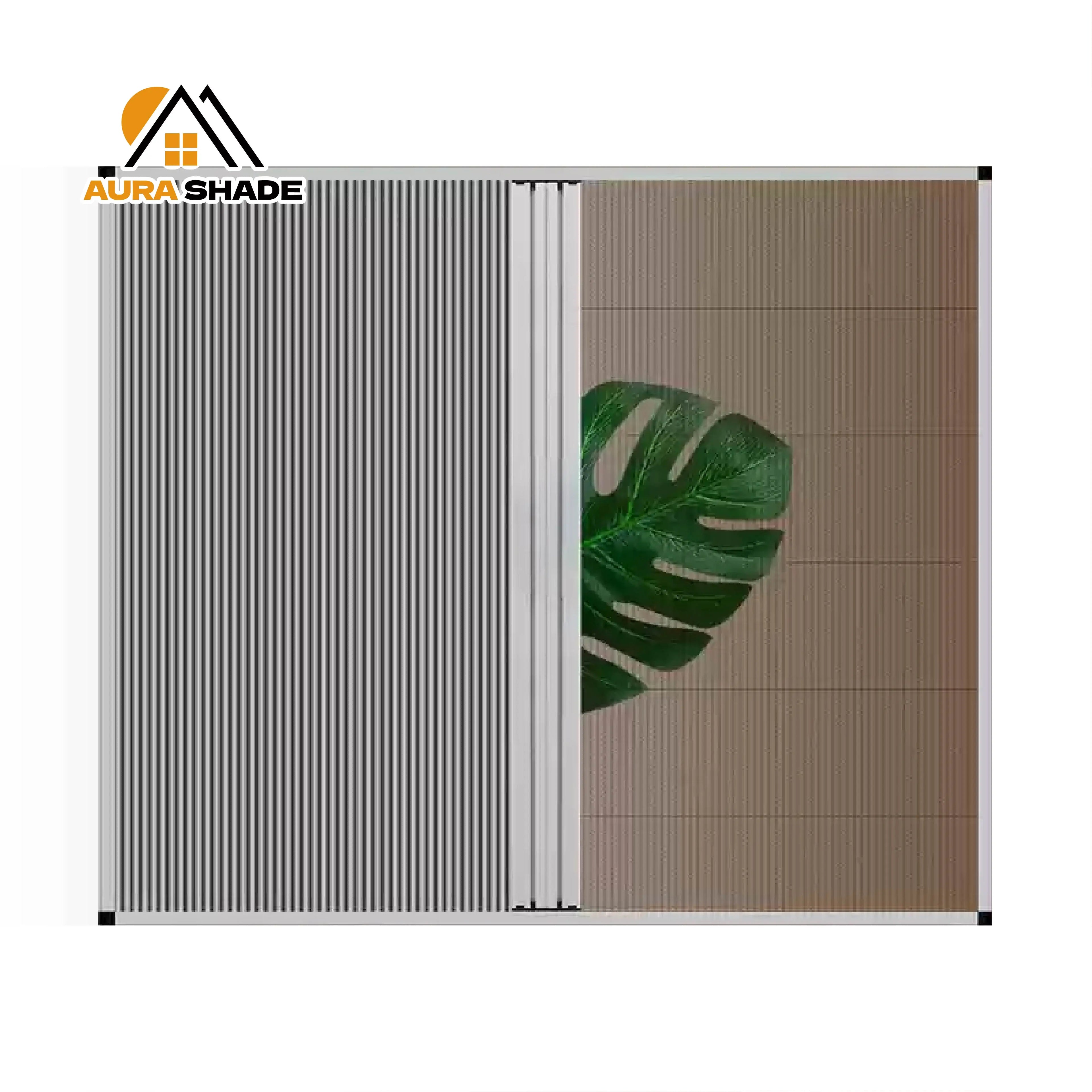 Customized Cordless Blackout Window Blinds  Left and Right Biparting Open Day and Night Honeycomb Blinds Retractable Screen Door