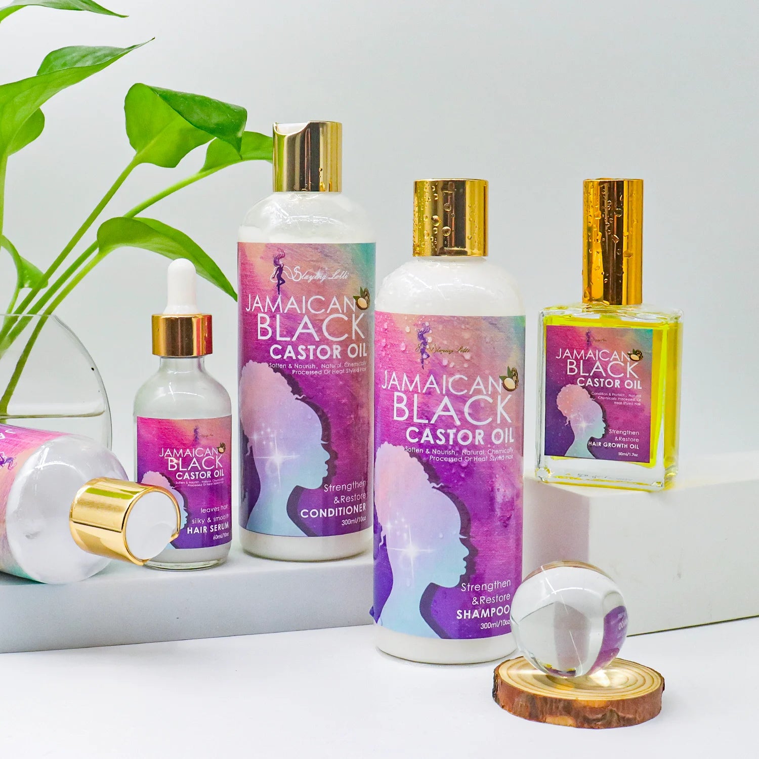 Professional Factory Custom Your Own Brand Natural Organic Castor Oil Repair Treatment Hair Care Set Products for Damaged Hair
