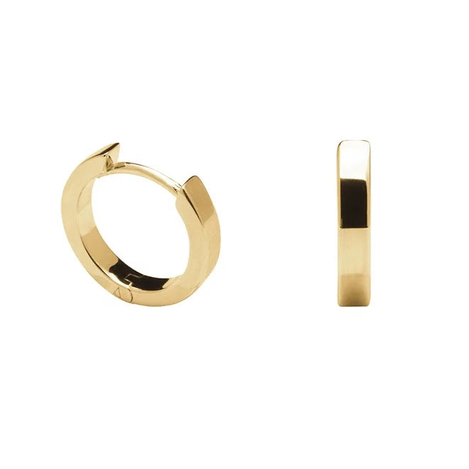 18k Gold Vermeil Jewelry Fashion Plain Simple Base Hoop Huggie Earring 925 Silver