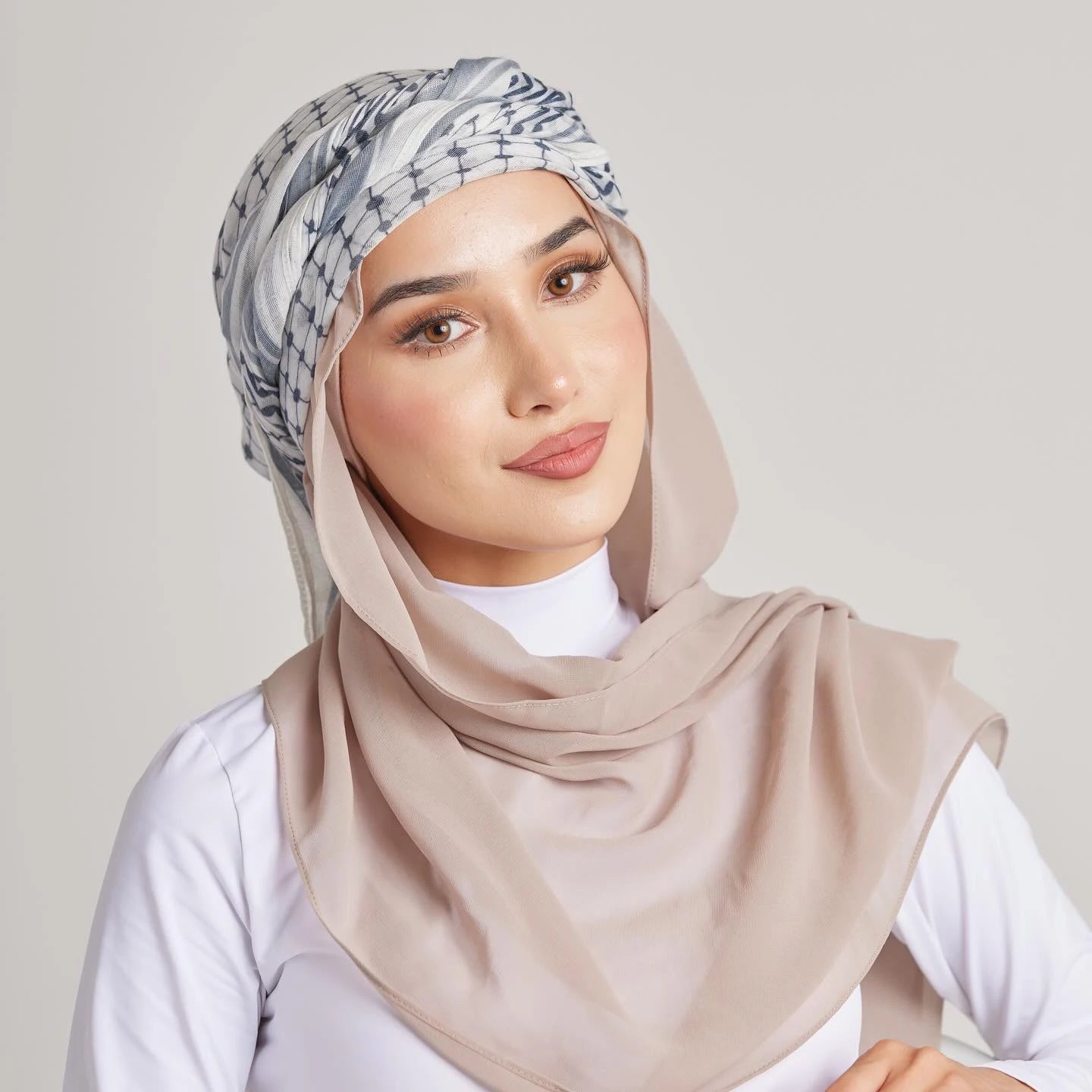 Custom Logo Malaysian Georgette Heavy Chiffon Thick Hijab Chiffon Veil Plain Korean Chiffon Hijabs