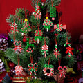 Lollipop Theme Polymer Clay 16pcs 2.4 Inches Christmas Tree Ornaments for Home Decor