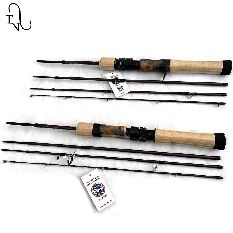 TN93 454UL 4 Sections ultra Light Trout Travel Fishing Rods FUJI K Guides Carbon Fiber Spinning Casting Ultralight Mini Rod