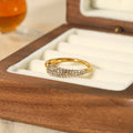 Wholesale Titanium Steel Women Rings 18K Gold Stainless Steel Diamond Open Ring