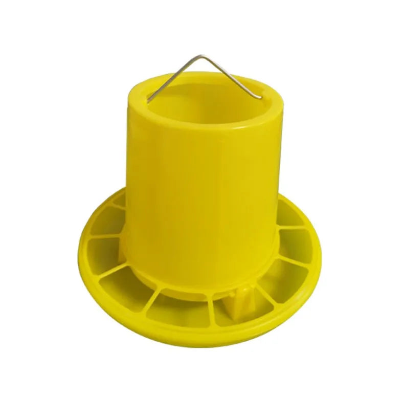 Portable Automatic Chicken Feeder 3kg PP Plastic Pan Feeding Bucket with Leg Easy Install Economical Backyard Poultry Feeder