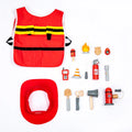 Kids Funny  Firemen Rescue Fire Extinguisher Tool Box Wood Toys