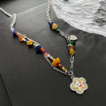 Hot Selling Y2K Choker Stainless Steel Necklaces Fashion Charm Sweet Flower Star Love Heart Necklace for Women Collier De Fleurs