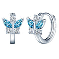 Hot Sale Butterfly Earrings 925 Sterling Silver Hoop Earrings for Kids Jewelry