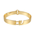 Original Design 18K Gold Plated Brass Jewelry Irregular Geometric Bangle for Women Party Punk Bracelet B222327