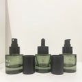 Custom Glass Cosmetic Serum Bottle Thick Bottom  40ml 1oz Black Flat Shoulder Dropper Bottle Glass Essential Oil Bottle