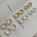 Stackable Huggie Hoop Set Sterling Silver 8mm 10mm 12mm Hoop Earrings for Women Minimalist Layering Jewelry Hypoallergenic