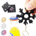 Custom LOGO Promotion Business Gift Giveaway Mini Gifts 18 in 1 Multi-functional  EDC Gadgets Snowflake Keychain Tool