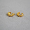 Isunni Small Bamboo Earrings Hoops Fall Winter Trendy Gold Plated New Ear Jewelry for Wedding or Gift