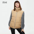 Vest Women Autumn Korean Style Vest Loose Waistcoat Jacket New Wholesale Lamb Hair Stitching Down Cotton