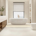Anti-slip Floor Glazed Wabi Sabi Soft Light Plain Cream White Pure Color Micro Cement Porcelain Tile